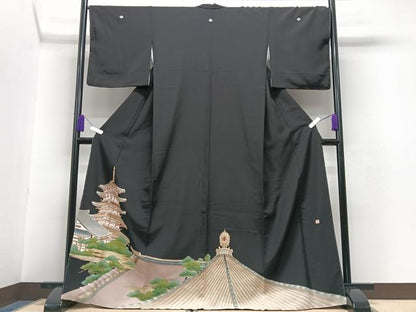 平和屋着物■豪華黒留袖 作家物 五重の塔 金彩 正絹 逸品 未使用 CABG6607xe