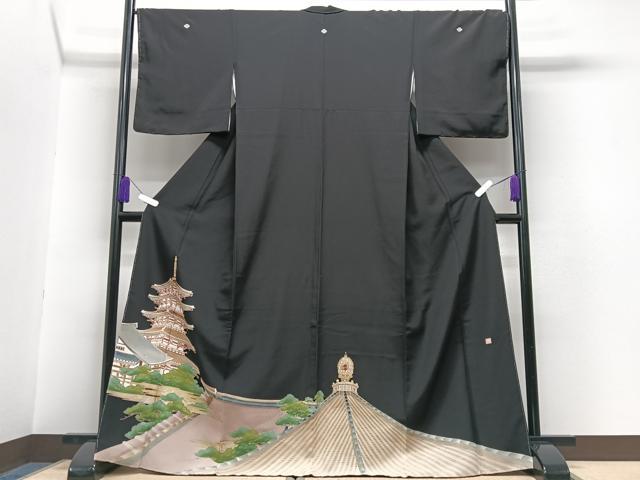 平和屋着物■豪華黒留袖 作家物 五重の塔 金彩 正絹 逸品 未使用 CABG6607xe