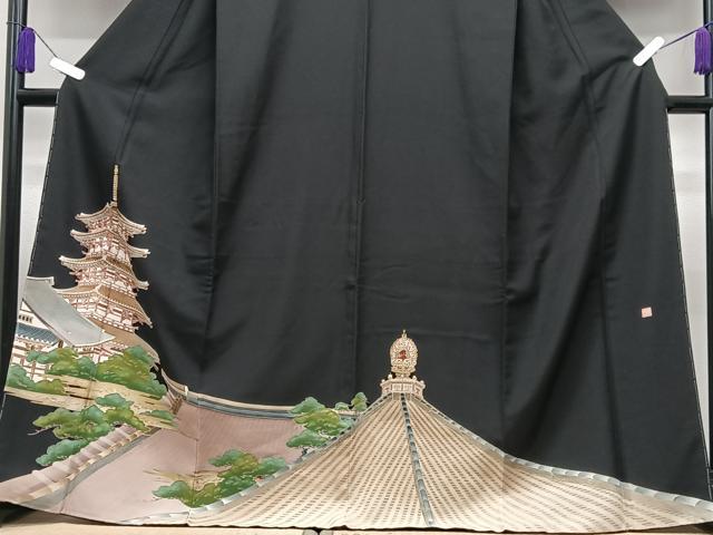 平和屋着物■豪華黒留袖 作家物 五重の塔 金彩 正絹 逸品 未使用 CABG6607xe