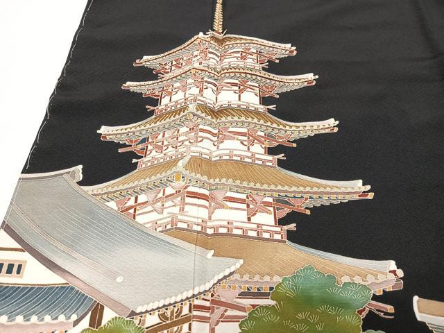 平和屋着物■豪華黒留袖 作家物 五重の塔 金彩 正絹 逸品 未使用 CABG6607xe