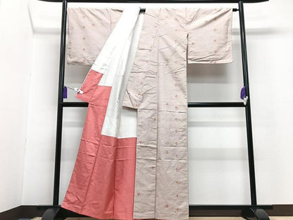 平和屋着物■上質な紬　舞花文　正絹　逸品　CABG6610xe