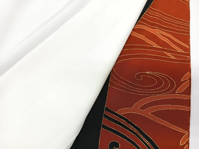 平和屋着物■豪華黒留袖　作家物　立波群鶴文　金彩　正絹　逸品　CABG6613xe