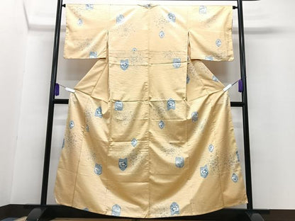 平和屋着物■小紋　草花文　洗える着物　CABG6617xe