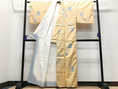 平和屋着物■小紋　草花文　洗える着物　CABG6617xe