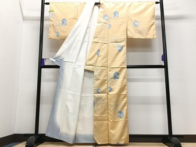 平和屋着物■小紋　草花文　洗える着物　CABG6617xe