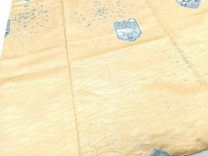 平和屋着物■小紋　草花文　洗える着物　CABG6617xe