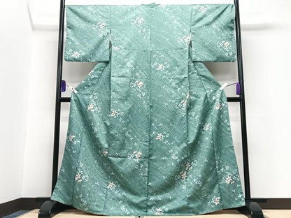 平和屋着物■小紋　舞桜文　洗える着物　CABG6618xe
