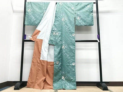 平和屋着物■小紋　舞桜文　洗える着物　CABG6618xe