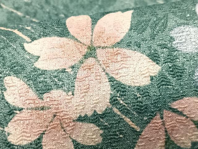 平和屋着物■小紋　舞桜文　洗える着物　CABG6618xe