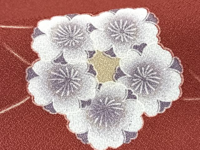 平和屋着物■小紋　芝草花丸文　洗える着物　CABG6620xe