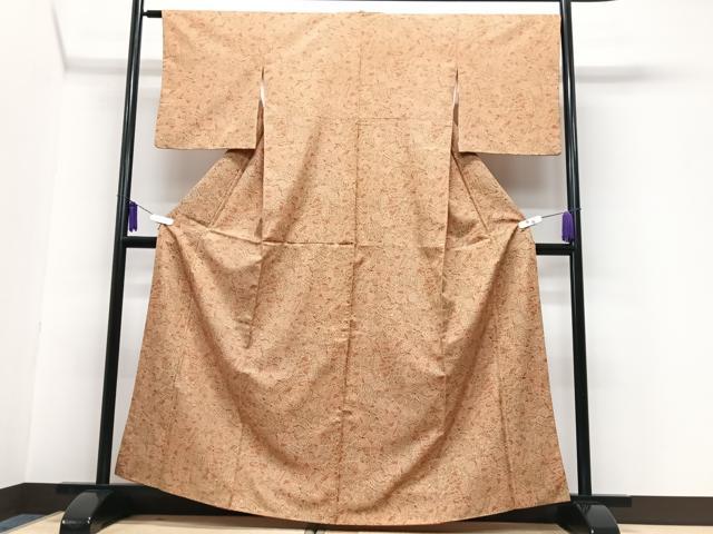 平和屋着物■小紋　地紙花鳥文　洗える着物　CABG6623xe