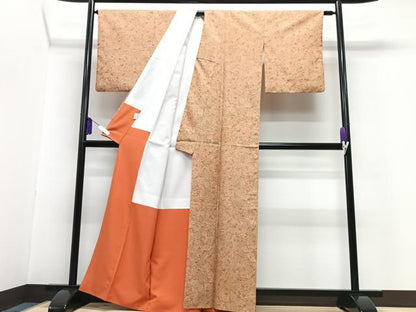 平和屋着物■小紋　地紙花鳥文　洗える着物　CABG6623xe