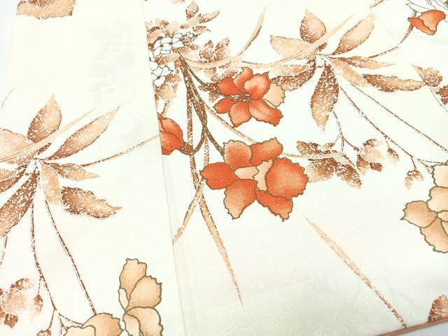 平和屋着物■小紋　草花文　洗える着物　CABG6627xe