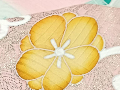 平和屋着物■豪華振袖　芝草花唐草文　金彩　正絹　逸品　CABG6632xe