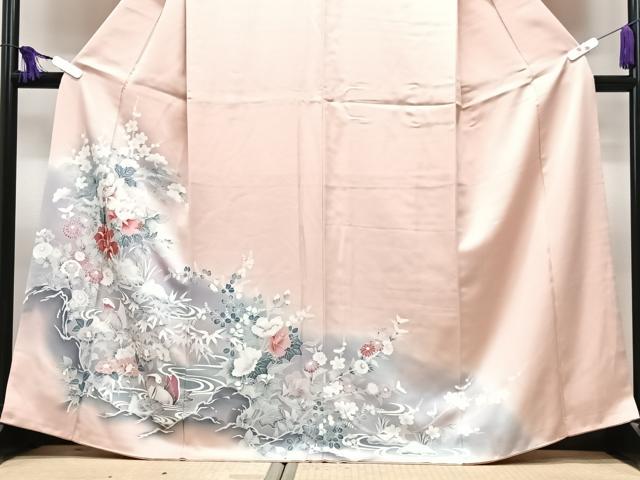 平和屋着物■訪問着　鴛鴦花文　暈し染め　正絹　逸品　CABG6633xe