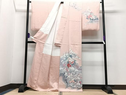 平和屋着物■訪問着　鴛鴦花文　暈し染め　正絹　逸品　CABG6633xe