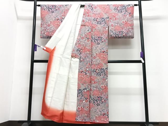 平和屋着物■上質な小紋　花蝶文　正絹　逸品　CABG6638xe
