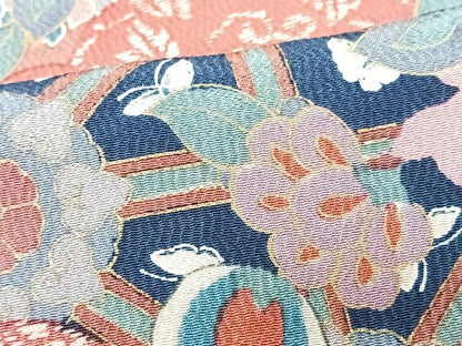 平和屋着物■上質な小紋　花蝶文　正絹　逸品　CABG6638xe