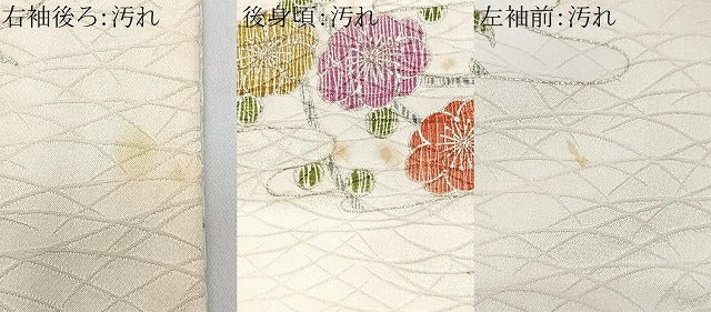 平和屋着物■上質な小紋　草花文　金彩　正絹　逸品　CABG6642xe
