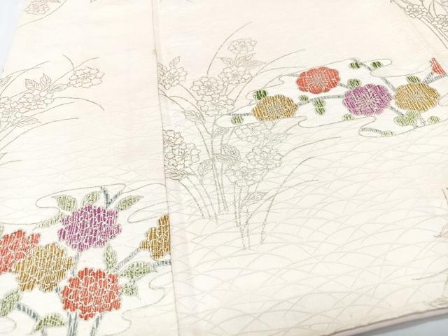 平和屋着物■上質な小紋　草花文　金彩　正絹　逸品　CABG6642xe