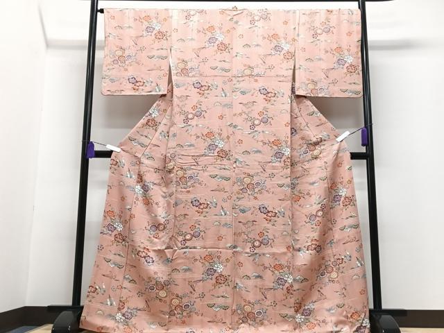 平和屋着物■上質な小紋　花鳥文　正絹　逸品　CABG6645xe