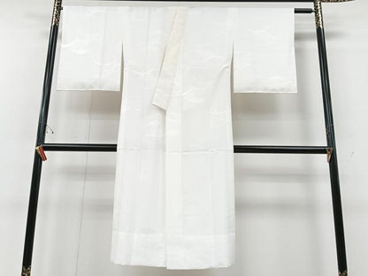 平和屋着物■長襦袢　無双仕立て　芝草扇面花地紋　正絹　逸品　CABG6647xe