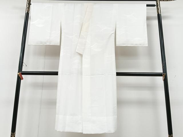平和屋着物■長襦袢　無双仕立て　芝草扇面花地紋　正絹　逸品　CABG6647xe