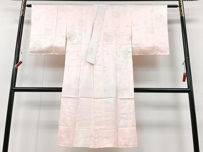 平和屋着物■長襦袢　無双仕立て　雪輪花地紋　正絹　逸品　CABG6649xe