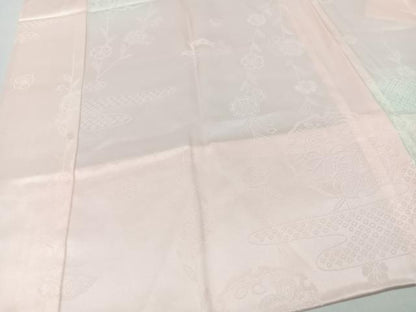 平和屋着物■長襦袢　無双仕立て　雪輪花地紋　正絹　逸品　CABG6649xe