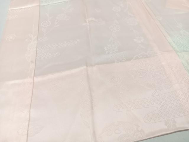 平和屋着物■長襦袢　無双仕立て　雪輪花地紋　正絹　逸品　CABG6649xe