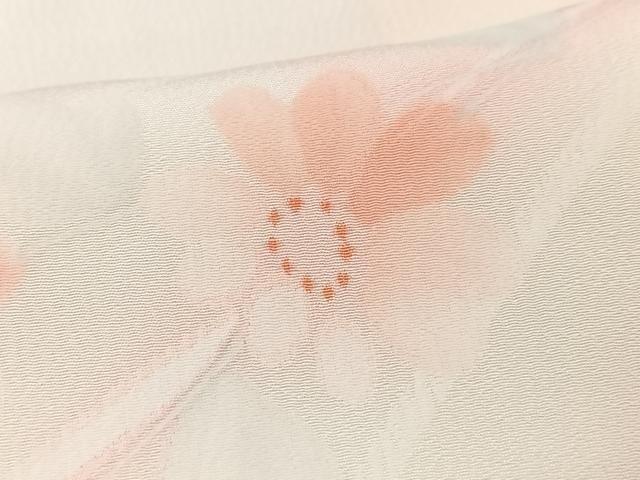 平和屋着物■長襦袢　袷　草花地紋　半衿刺繍　洗える着物　CABG6652xe