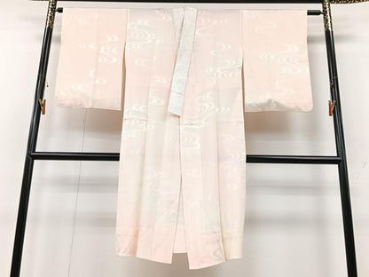 平和屋着物■長襦袢　無双仕立て　流水地紋　正絹　逸品　CABG6655xe