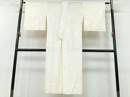 平和屋着物■長襦袢　無双仕立て　流水立波地紋　正絹　逸品　CABG6656xe