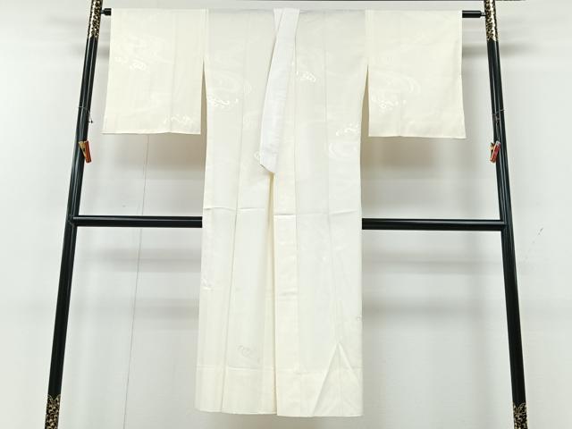 平和屋着物■長襦袢　無双仕立て　流水立波地紋　正絹　逸品　CABG6656xe
