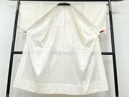 平和屋着物■長襦袢　無双仕立て　流水立波地紋　正絹　逸品　CABG6656xe