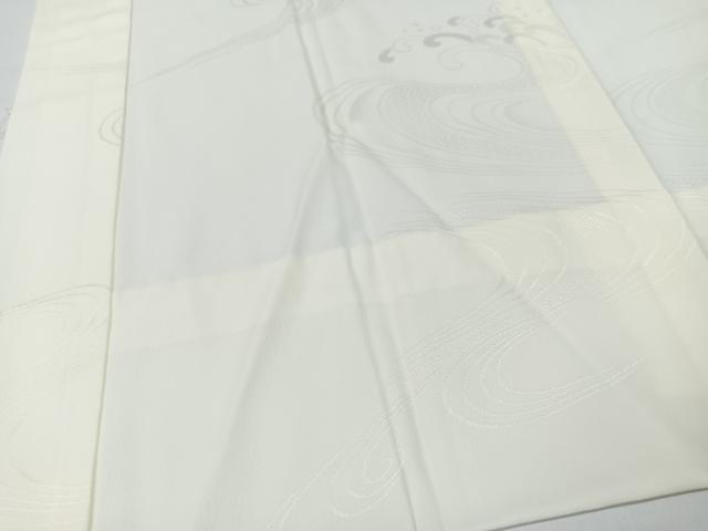 平和屋着物■長襦袢　無双仕立て　流水立波地紋　正絹　逸品　CABG6656xe