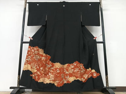 平和屋着物■豪華黒留袖　作家物　宝花文　金彩　正絹　逸品　CABG6658xe