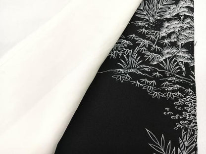 平和屋着物■豪華黒留袖　刺繍　風景文　金彩　正絹　逸品　CABG6664xe