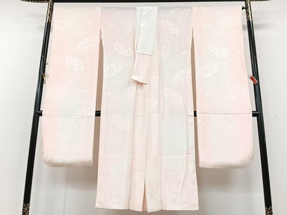 平和屋着物■振袖用長襦袢　無双仕立て　扇面花地紋　正絹　逸品　CABG6666xe