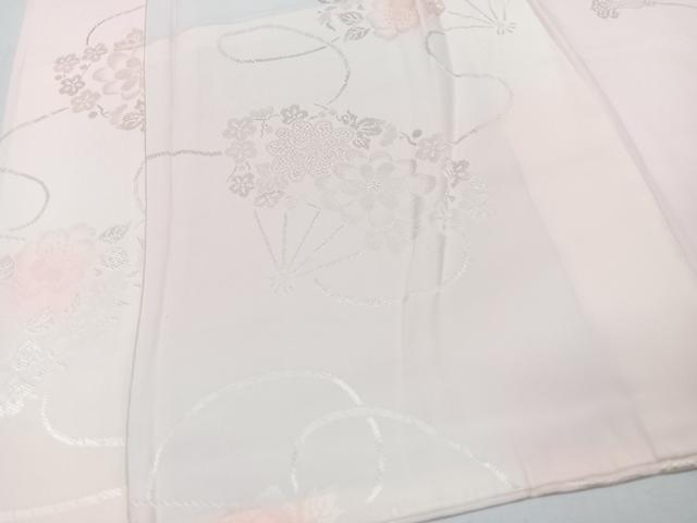 平和屋着物■振袖用長襦袢　無双仕立て　扇面花地紋　正絹　逸品　CABG6666xe