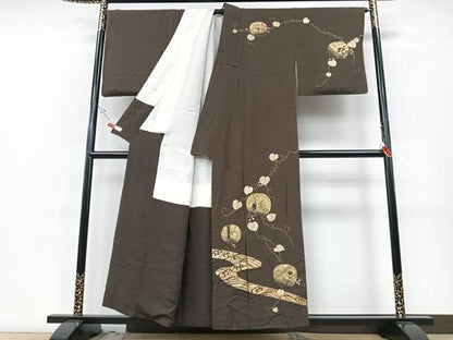 平和屋着物■訪問着　刺繍　花鳥文　金彩　正絹　逸品　CABG6669xe