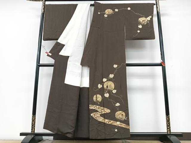 平和屋着物■訪問着　刺繍　花鳥文　金彩　正絹　逸品　CABG6669xe