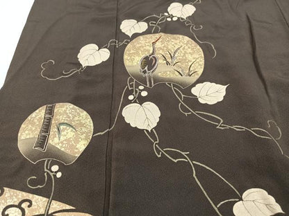 平和屋着物■訪問着　刺繍　花鳥文　金彩　正絹　逸品　CABG6669xe