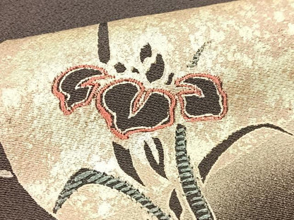 平和屋着物■訪問着　刺繍　花鳥文　金彩　正絹　逸品　CABG6669xe