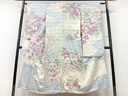 平和屋着物■豪華振袖　花鳥文　正絹　逸品　CABG6675xe