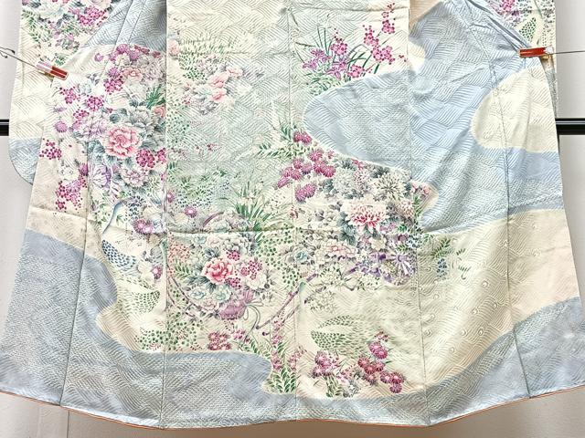 平和屋着物■豪華振袖　花鳥文　正絹　逸品　CABG6675xe