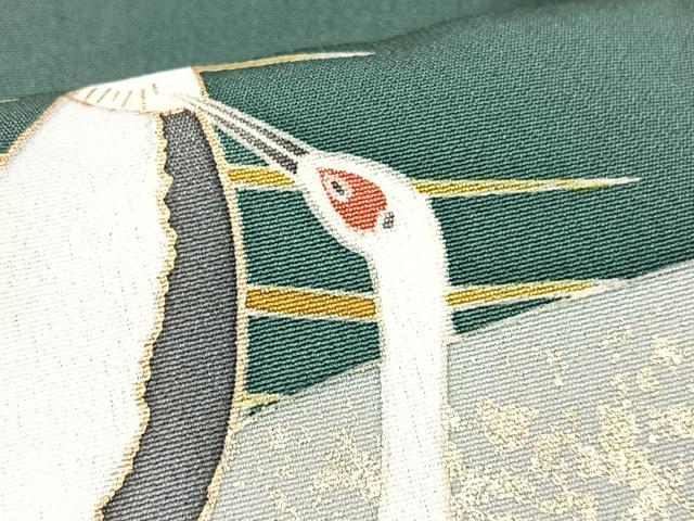 平和屋着物■豪華黒留袖　群鶴　暈し染め　金彩　正絹　逸品　CABG6678xe