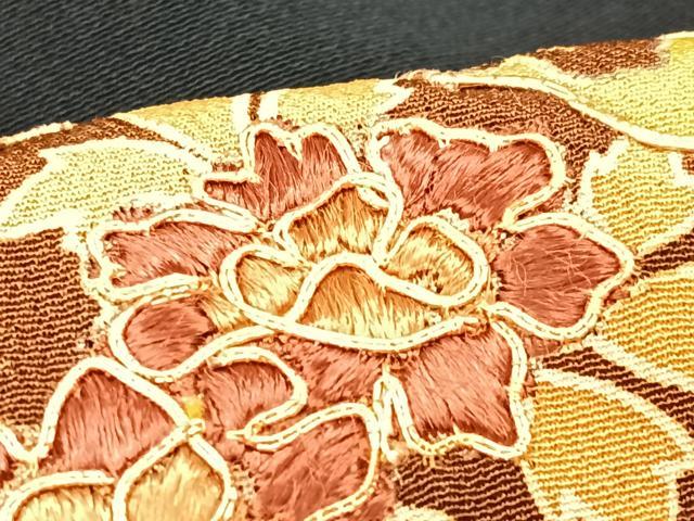 平和屋着物■豪華駒刺繍　風景文　正絹　逸品　CABG6681xe