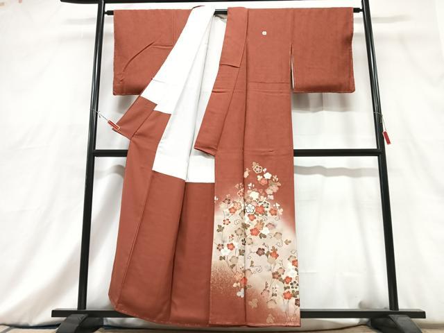 平和屋着物■豪華色留袖　草花文　暈し染め　金彩　正絹　逸品　CABG6686xe