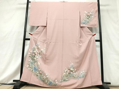 平和屋着物■訪問着　草花文　正絹　逸品　CABG6696xe